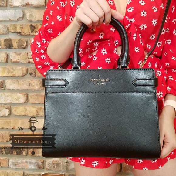Kate Spade STACI MEDIUM Satchel Soft LEATHER black - Picture 6 of 10